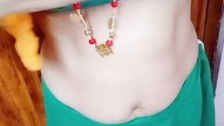 Meera Tamil wife saree show