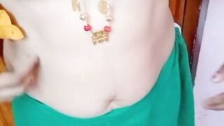 Meera Tamil wife saree show