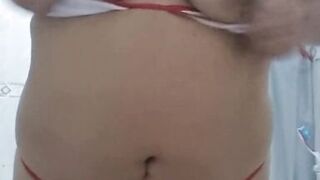 Masturbating my pussy with my toy in sexy lingerie