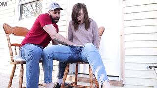 Milf squirting in jeans and HUGE squirt into a cup - 12 image