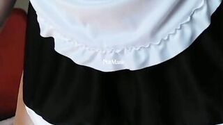 the maid films herself jerking off and squirting