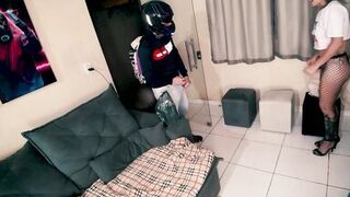 I Caught My Wife Fucking a Delivery Man - I Squirt Cum in Her Mouth - 9 image
