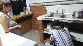 My drain breaks and I call the plumber but he seduces me and we fuck until I swallow his milk - 2 image