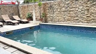 Christmas and New Year Vacation on a swimming pool sex - 2 image