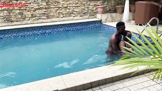 Christmas and New Year Vacation on a swimming pool sex - 4 image