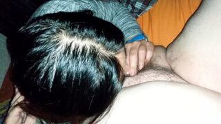 Asian Blowjob Queen Sucking Cock and Balls with Huge Cum In Mouth - 1 image