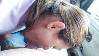 Asian Blowjob Queen Public Car Blowjob - 12 image