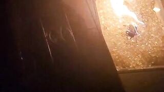Oiled up Cougar MILF attacks cub outdoors by the firepit - 8 image