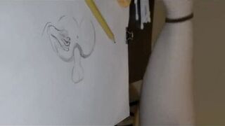 Stepmom wanted me to draw a picture, so I drew her riding my dick bareback. Hope she likes it! - 3 image