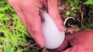 Enjoying our favorite sextoys in the forrest