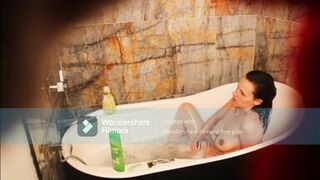 Amateur Tattooed Milf Fingers Tight Pussy In Bathtub and Squirts - Francesca Valentine