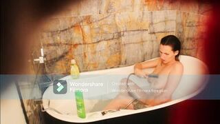 Amateur Tattooed Milf Fingers Tight Pussy In Bathtub and Squirts - Francesca Valentine