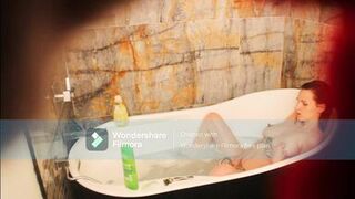 Amateur Tattooed Milf Fingers Tight Pussy In Bathtub and Squirts - Francesca Valentine