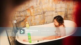 Amateur Tattooed Milf Fingers Tight Pussy In Bathtub and Squirts - Francesca Valentine