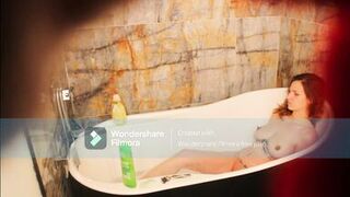 Amateur Tattooed Milf Fingers Tight Pussy In Bathtub and Squirts - Francesca Valentine - 5 image