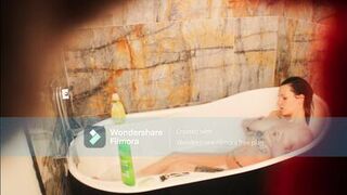 Amateur Tattooed Milf Fingers Tight Pussy In Bathtub and Squirts - Francesca Valentine - 8 image