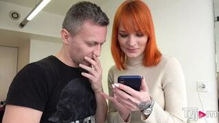 Bombshell redhead milf Kessie Shy gets a huge anal orgasm with squirt - 1 image