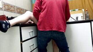 My Best Friend fucking my wife in the kitchen while i have to watch - 11 image
