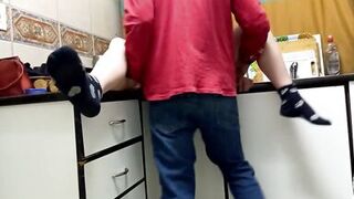 My Best Friend fucking my wife in the kitchen while i have to watch - 12 image
