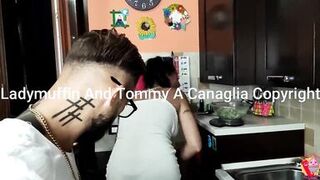 The slut is good in the kitchen