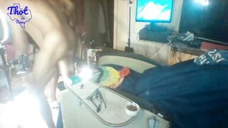 Thot in Texas - Hood Gangsta Bitch Smokes and Squirts After Being Gangbanged By - 10 image