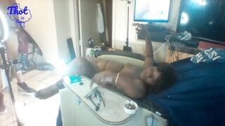 Thot in Texas - Hood Gangsta Bitch Smokes and Squirts After Being Gangbanged By - 15 image