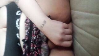 Woke up wet and horny and left all alone. Come watch me make a mess on the bed. - 2 image