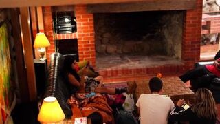 Hot milf get's horny and couldn't resist and SQUIRT her pussy in front of friends - 15 image