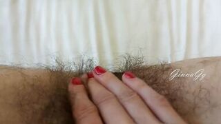dirty talk during masturbation,dildo squirt,very hairy wet cunt. horny milf intense orgasms GinnaGg - 4 image