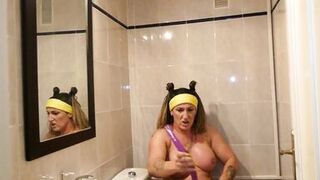 Walking down the stairs and Squirting. - 14 image
