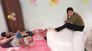 Fucking Threesome A Women Two boys my Busty Step Mom in The Homemade - 3 image