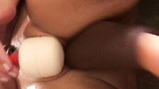 Squirting waterfall by BBC dildo drilling - 6 image