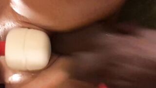 Squirting waterfall by BBC dildo drilling - 8 image