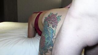 She sucks and fucks me in hotel - MILF taking cock, wet pussy, moaning, amateur, London - 11 image