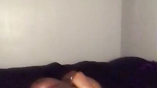 Master bating with toy