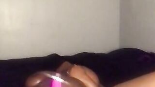 Master bating with toy