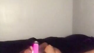 Master bating with toy