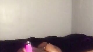 Master bating with toy