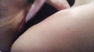 Pregnant Blonde Gets herself off while Daddy's at Work