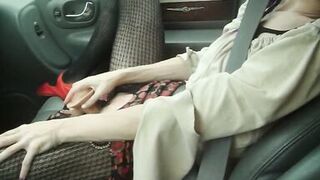 Naughty Wife Squirts in Car - 9 image