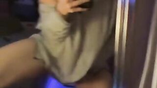 Hot MILF Rubs and Fingers herself while Watching in the Mirror Hot Loud Moaning Extremely Wet Pussy - 11 image