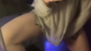 Hot MILF Rubs and Fingers herself while Watching in the Mirror Hot Loud Moaning Extremely Wet Pussy - 9 image
