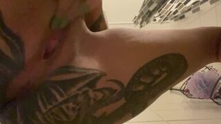 Petite Horny Slut Fucks Dildo and makes herself Squirt for the very first Time Ever! - 1 image