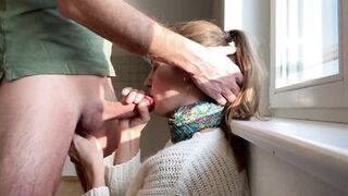 Huge Cumshot after Rimjob and Blowjob - Cute MILF - Amateur Rimjob - 6 image