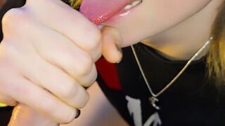 Dripping wet pussy fingering before cum on the tongue - 15 image