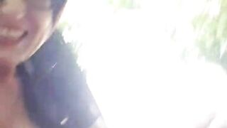 Julie squirts during car break