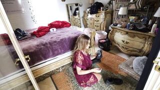 Aderes Quin squirts while getting her natural tits drilled by BBC POV