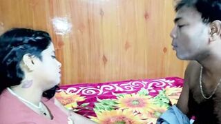 Mampi can't resist her man's massive Indian dick & squirts all over him