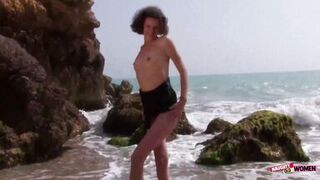 Sophie Land gets her ass fingered and squirts on the beach after being drilled by Terry Kemaco