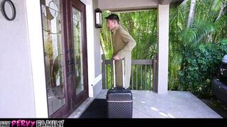 Koda Monroe gets a wild roleplay with stepson & gets deep-throated hard - 1 image